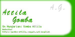 attila gomba business card